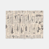 Vintager Fischfang: Antiker Fischer aus den 1900er Fleecedecke (Vorderseite (Horizontal))