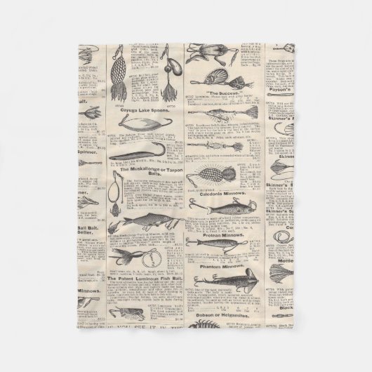 Vintager Fischfang: Antiker Fischer aus den 1900er Fleecedecke (Vorderseite)