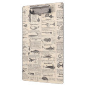 Vintager Fischfang: Antiker Fischer aus den 1900er Klemmbrett (Links)