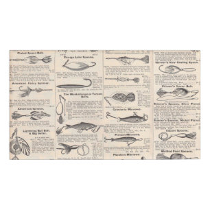 Vintager Fischfang: Antiker Fischer aus den 1900er Namenschild