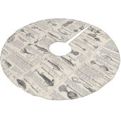 Vintager Fischfang: Antiker Fischer aus den 1900er Polyester Weihnachtsbaumdecke (Schrägansicht)