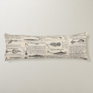 Vintager Fischfang: Antiker Fischer aus den 1900er Seitenschläferkissen