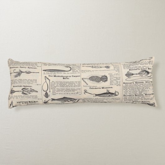 Vintager Fischfang: Antiker Fischer aus den 1900er Seitenschläferkissen (Rückseite)