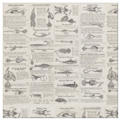 Vintager Fischfang: Antiker Fischer aus den 1900er Stoff (Nahaufnahme)