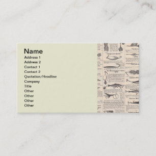 Vintager Fischfang: Antiker Fischer aus den 1900er Visitenkarte