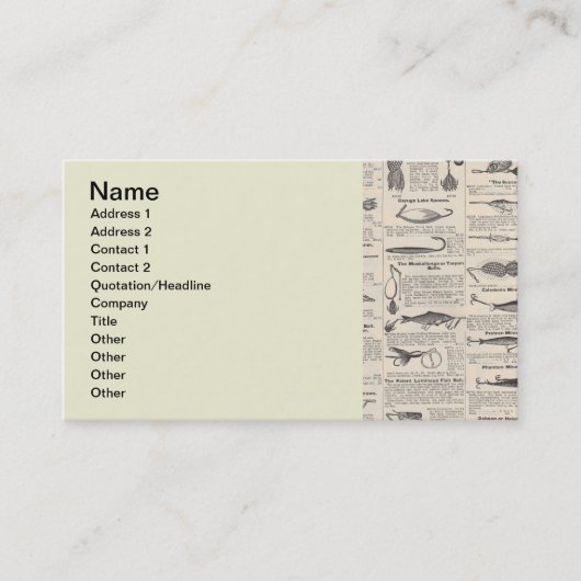 Vintager Fischfang: Antiker Fischer aus den 1900er Visitenkarte (Vorderseite)