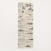 Vintager Fischfang: Antiker Fischer aus den 1900er Yogamatte (Rückseite)