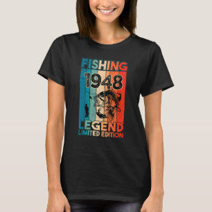 Vintager Fischfang Bass Fishing Legend 1948 Bi T-Shirt