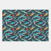 Vintager Fischfang Lures Sports Geschenkpapier Set (Vorderseite 2)