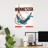 Vintager Fischfang Minnesota Poster (Heimbüro)