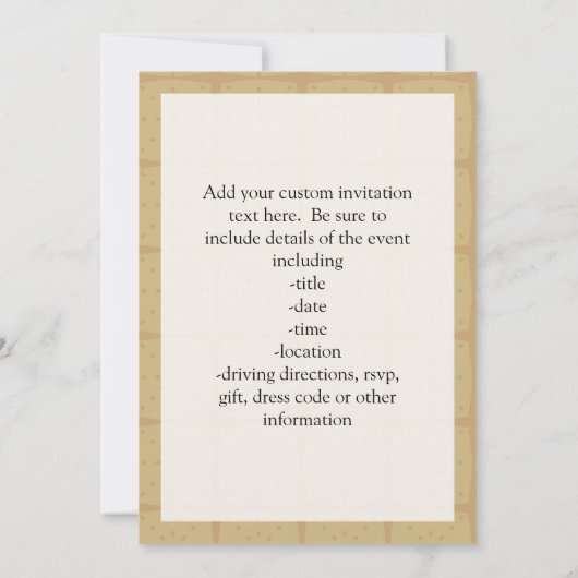 Vintager Flachbildschirm Einladung (Rückseite)