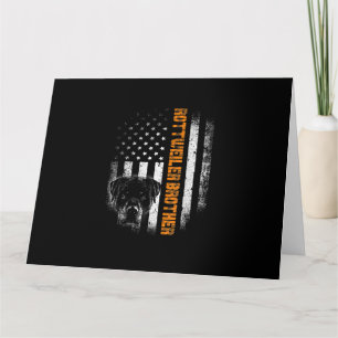 Vintager Flag lustiger Hund Rottweiler Bruder Best Karte
