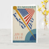 Vintager Flaggen-Tag Karte (Gelbe Blume)