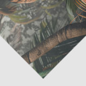 Vintager Flamingo im Dschungel Seidenpapier (Ausschnitt)