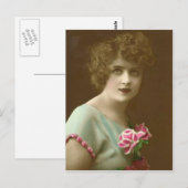 Vintager Flapper (11) Postkarte (Vorne/Hinten)