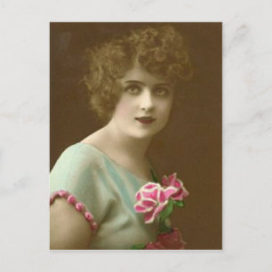 Vintager Flapper (11) Postkarte