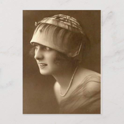 Vintager Flapper (42) Postkarte (Vorderseite)