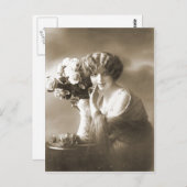 Vintager Flapper (70) Postkarte (Vorne/Hinten)