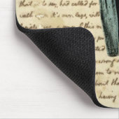 Vintager flatternder Schirmherr mit Handschriftens Mousepad (Ecke)