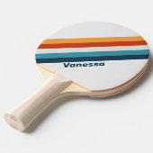 Vintager Fleck mit Name Streifen Tischtennis Schläger (Vorderseite)