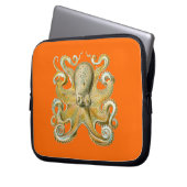 Vintager Fleckel-Kraken Laptopschutzhülle (Vorderseite Links)