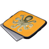 Vintager Fleckel-Kraken Laptopschutzhülle (Vorne Knopf)