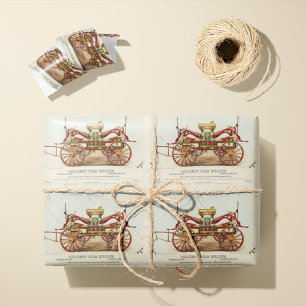 Vintager fleißiger Motor, 1852, wiederhergestellt Geschenkpapier