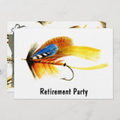 Vintager Fliegenfischer Einladung (Vorne/Hinten)