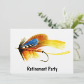 Vintager Fliegenfischer Einladung (Stehend Vorderseite)