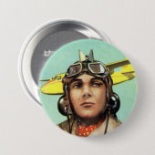 Vintager Flieger-Druck Button (Vorne & Hinten)