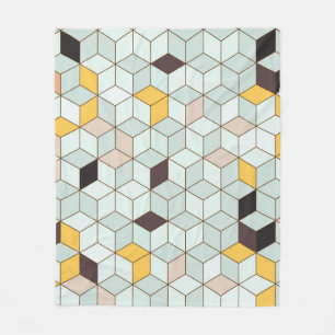 Vintager Fliesenhintergrund aus geometrischen Form Fleecedecke
