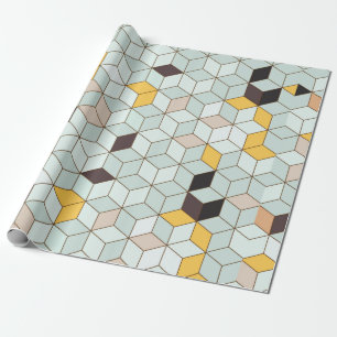 Vintager Fliesenhintergrund aus geometrischen Form Geschenkpapier