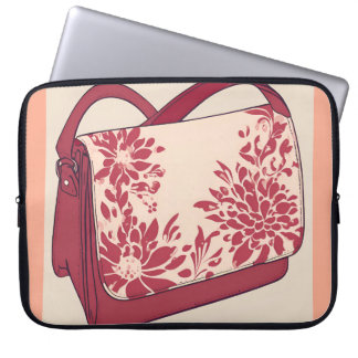 Vintager Floral Messenger Bag Design AI Art Laptopschutzhülle