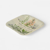 Vintager floraler 80. Geburtstag Pappteller (Gewinkelt)