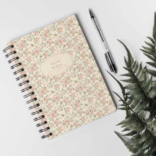 Vintager floraler Aquareller-Zeitschriftenplaner Planer