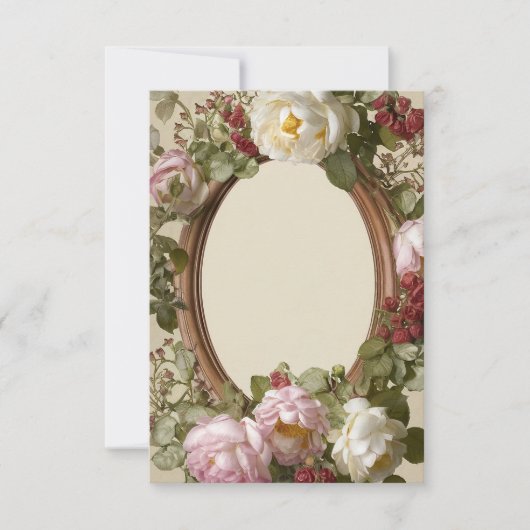 Vintager floraler Art Nouveau Karte (Vorderseite)