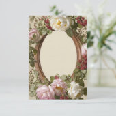 Vintager floraler Art Nouveau Karte (Stehend Vorderseite)