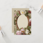 Vintager floraler Art Nouveau Karte (Vorderseite/Rückseite Beispiel)