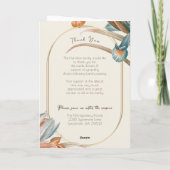 Vintager floraler Begräbnisorden Programm (Rückseite)