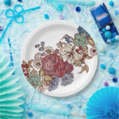 Vintager floraler Cocktail Napkins Pappteller (Party)