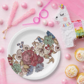 Vintager floraler Cocktail Napkins Pappteller (Party)