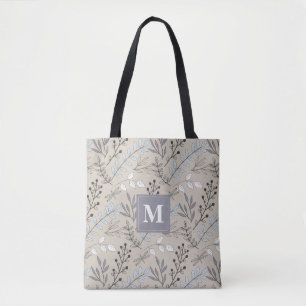 Vintager floraler DragonFly Muster Monogram Tasche