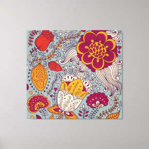Vintager floraler Elegant Hintergrund Leinwanddruck