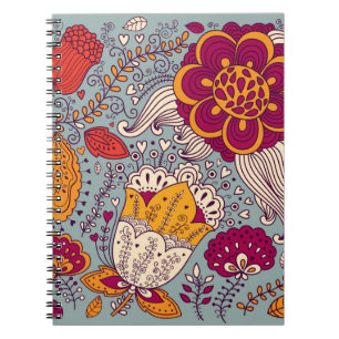 Vintager floraler Elegant Hintergrund Notizblock
