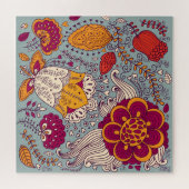 Vintager floraler Elegant Hintergrund Puzzle (Horizontal)