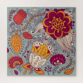 Vintager floraler Elegant Hintergrund Puzzle (Vertikal)