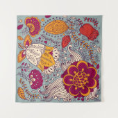 Vintager floraler Elegant Hintergrund Wandteppich (Vorderseite (Horizontal))