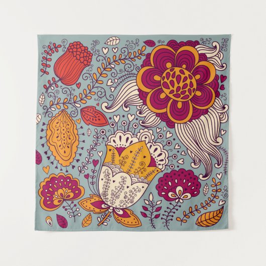 Vintager floraler Elegant Hintergrund Wandteppich (Vorderseite)