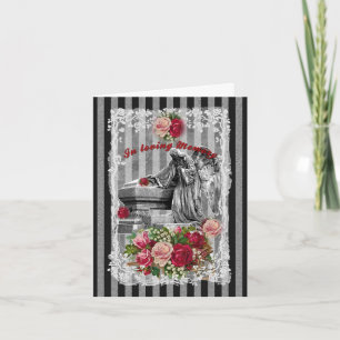 Vintager floraler Friedhof - Notecard Karte