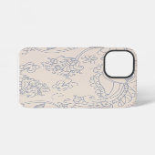 Vintager floraler Hintergrund iPhone Hülle (Rückseite (Horizontal))